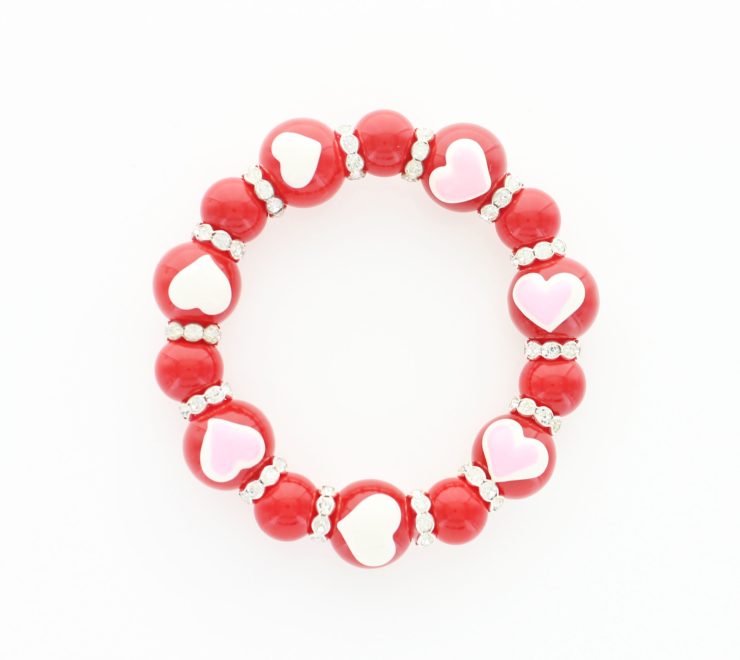 A photo of the Red Valentine Stretch Bracelet product