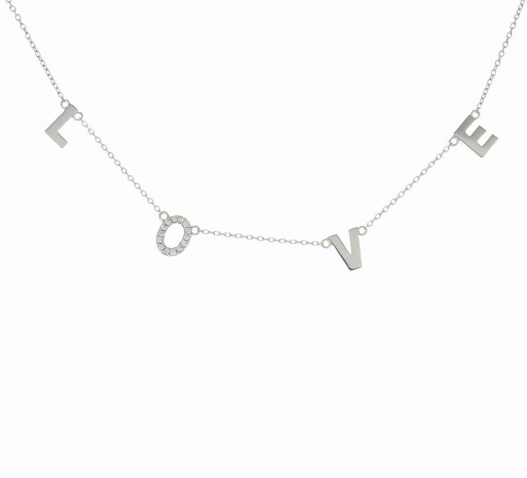 A photo of the Silver Loves Letters Chain product