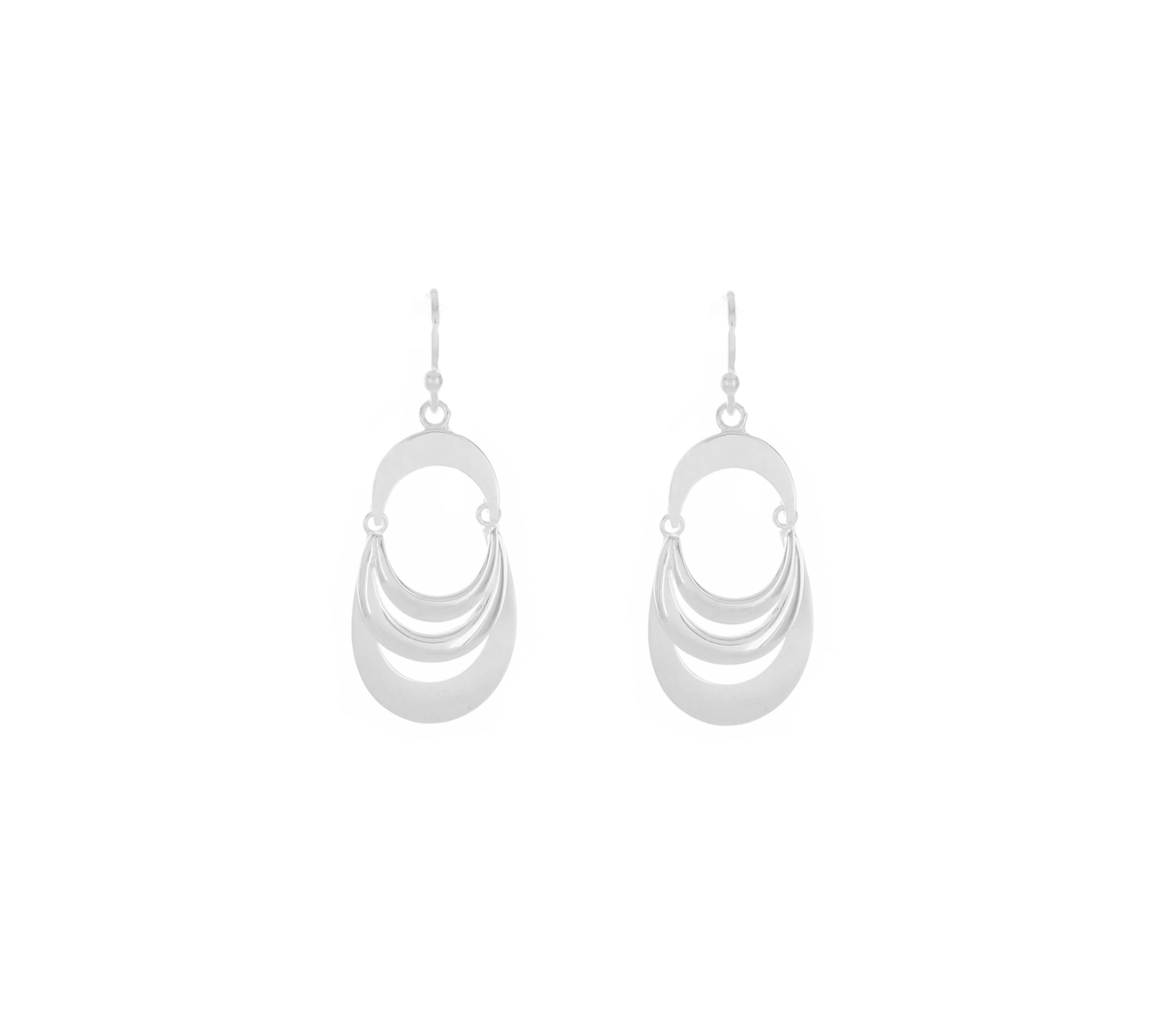 Small Layered Sterling Silver Dangle Earrings Best of Everything