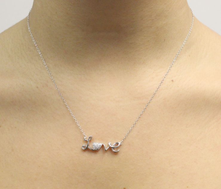 A photo of the CZ L♥ve Necklace product
