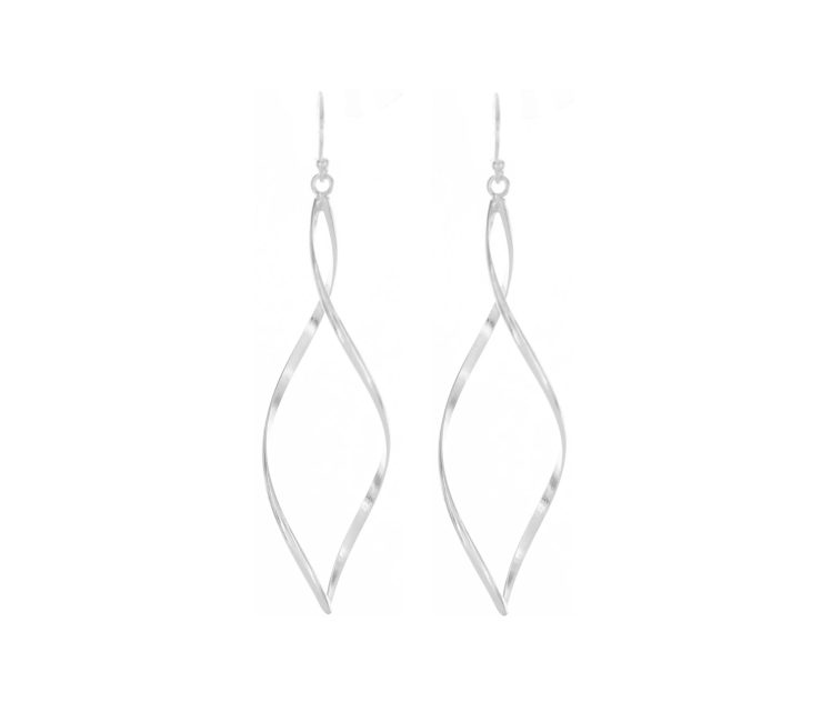 A photo of the Twisted Wire Sterling Silver Earrings product