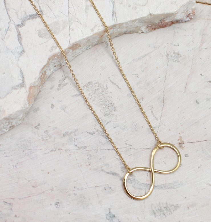 A photo of the Round Infinity Necklace product
