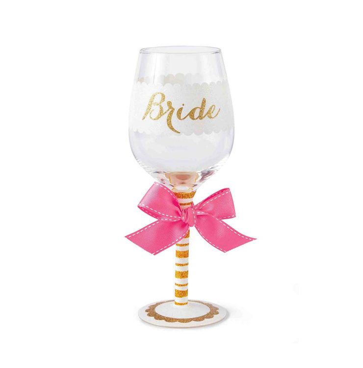 A photo of the Bride Wine Glass product