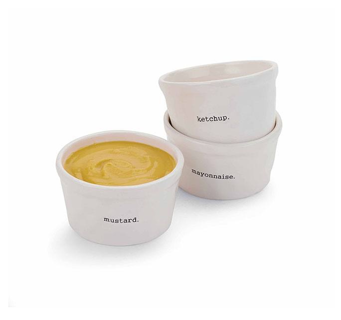 A photo of the Stamped Ceramic Ramekins Set product