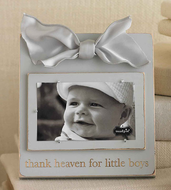 A photo of the Thank Heaven For Little Boys Frame product