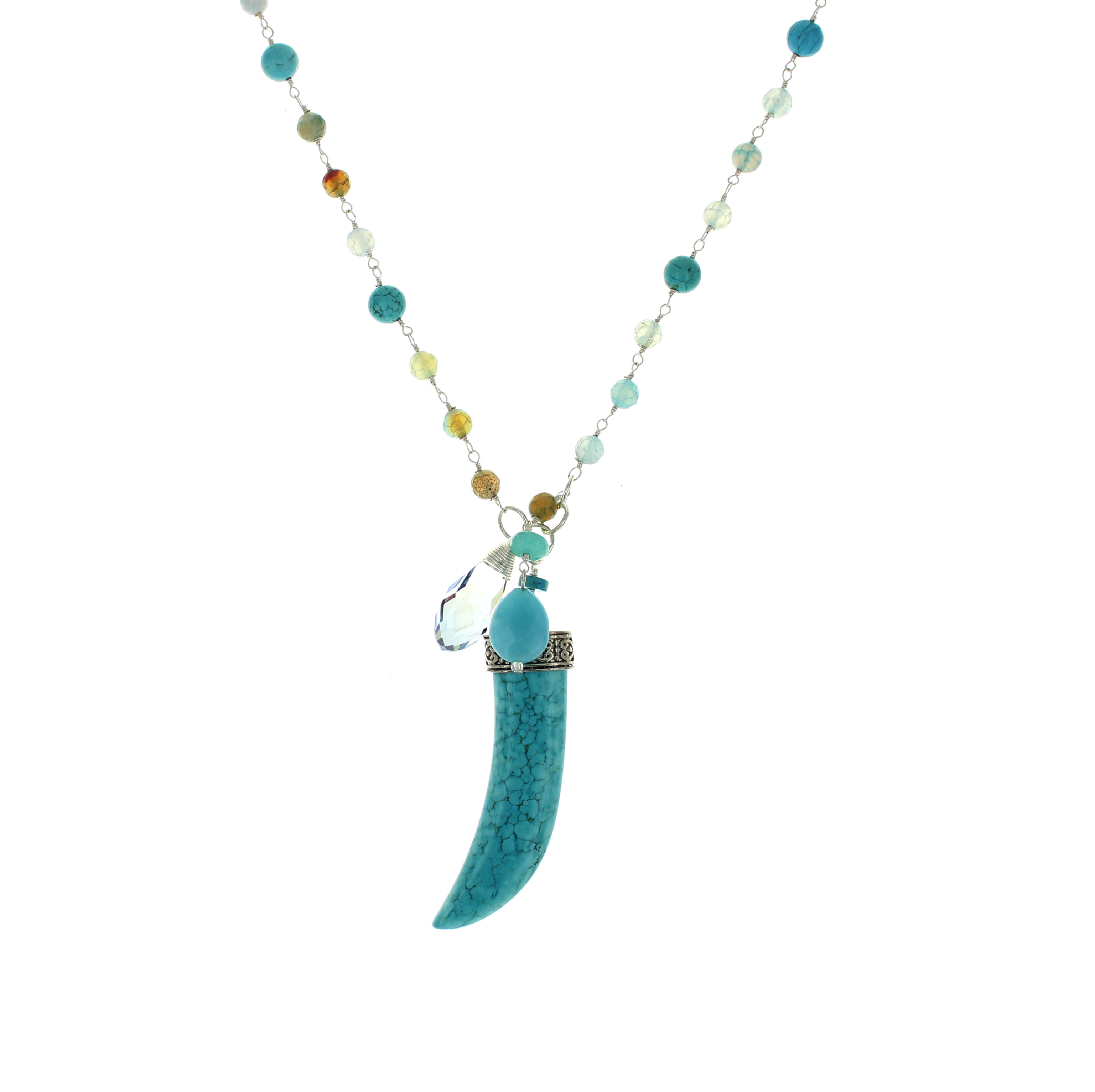 Turquoise Elephant Tooth Necklace Best of Everything Online Shopping