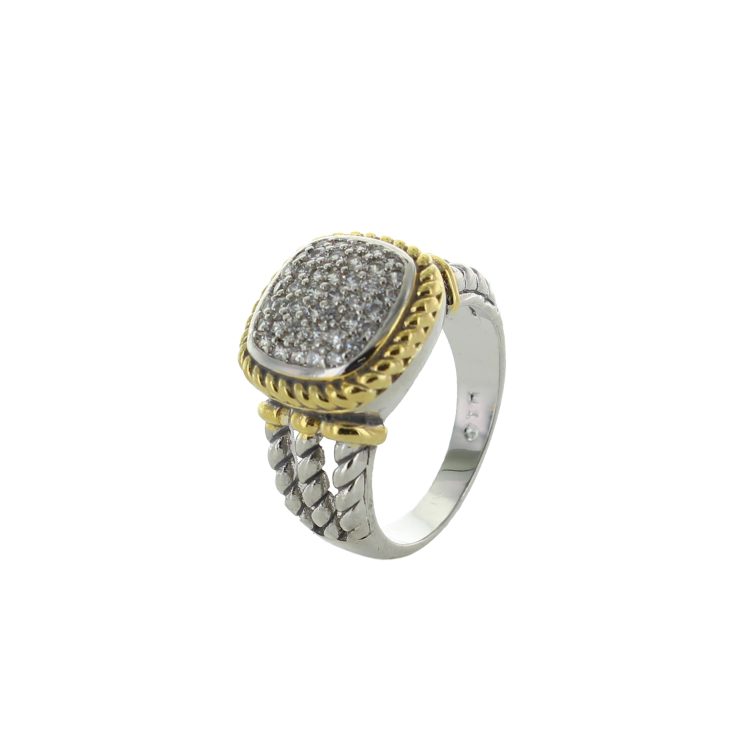 A photo of the Small Rhinestone Cable Ring product