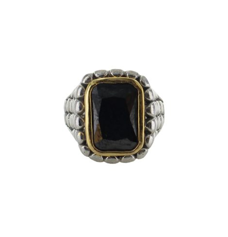 A photo of the Rectangular Gemstone Ring product