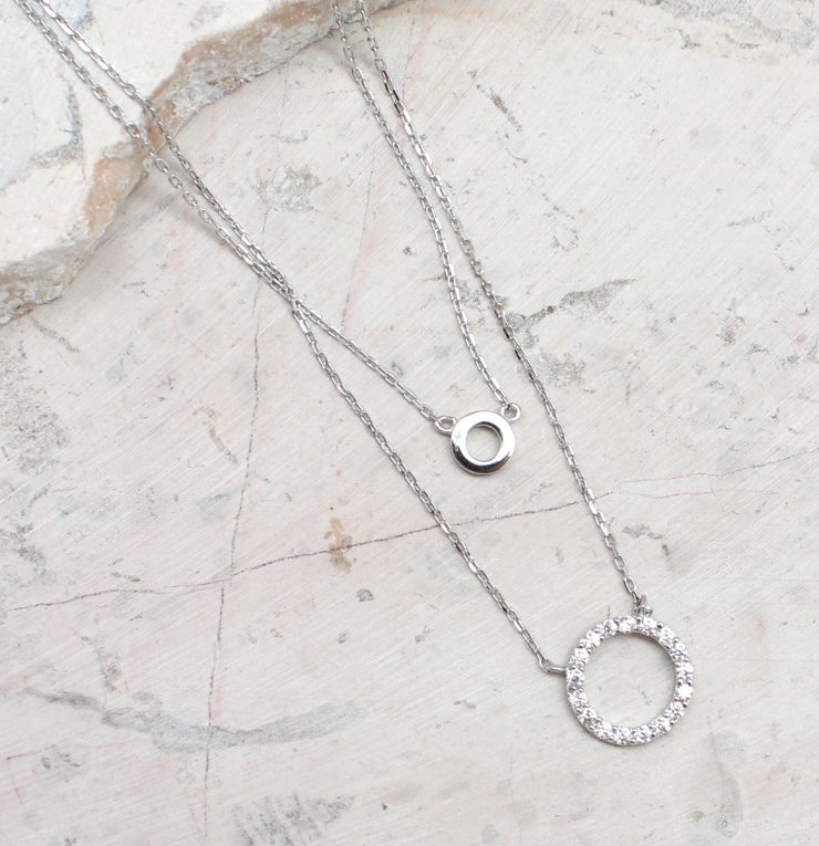 A photo of the Double Circle Necklace product