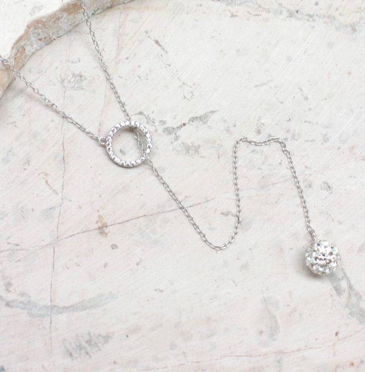 A photo of the Long Fireball Necklace product