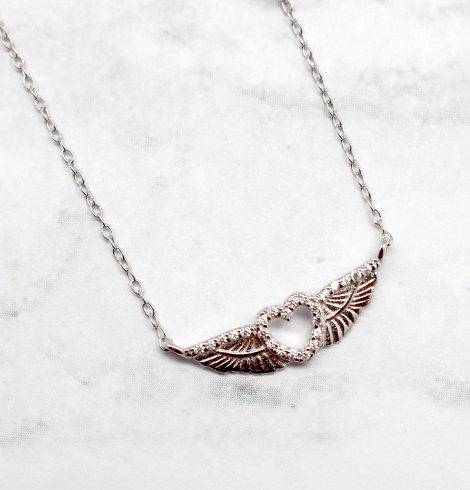 A photo of the On The Wings Of Love Necklace product