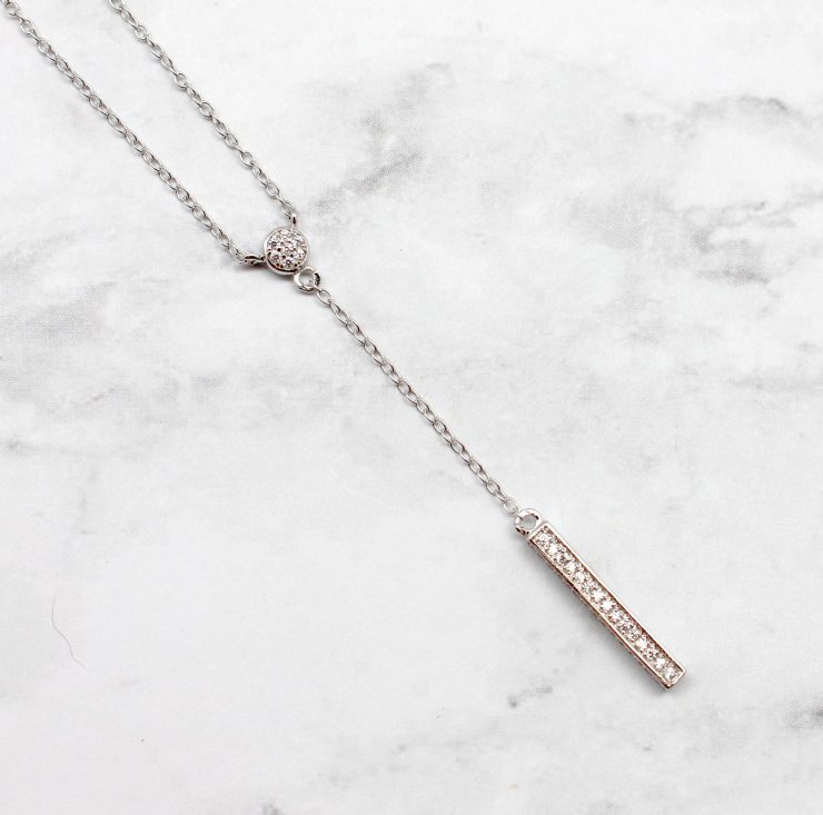A photo of the Simple Drop Necklace product