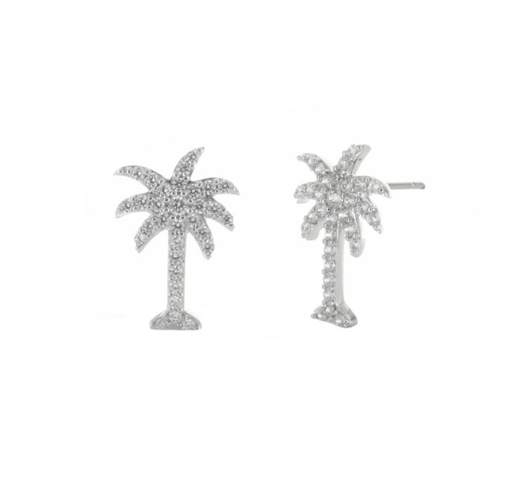 A photo of the Palm Tree Post Earrings product