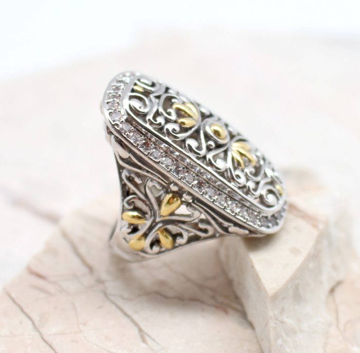 A photo of the Scroll Queen Ring product
