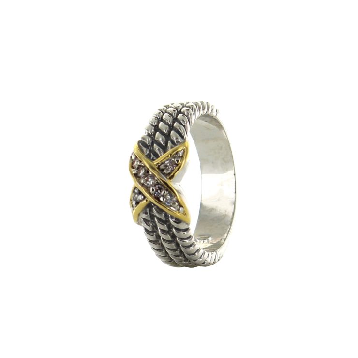 A photo of the Rhinestone X Ring product