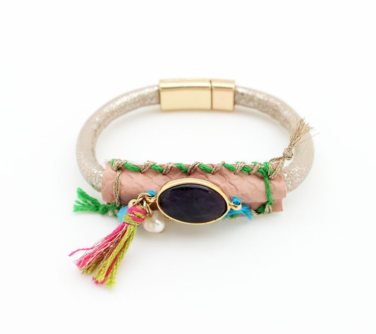 A photo of the Beads & Tassels Bracelets Set product