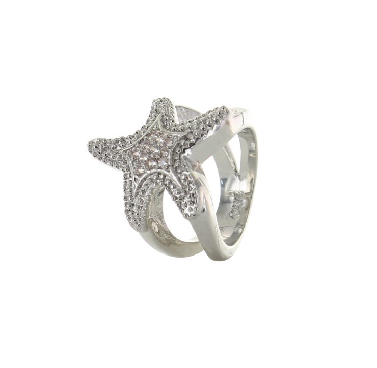 A photo of the Silver Sea Star Ring product