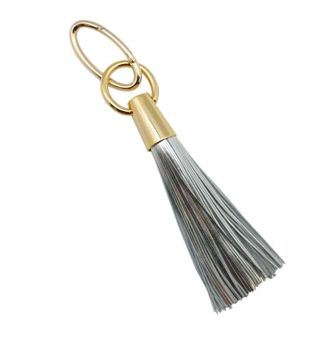 A photo of the Long Leather Tassel Keychain product