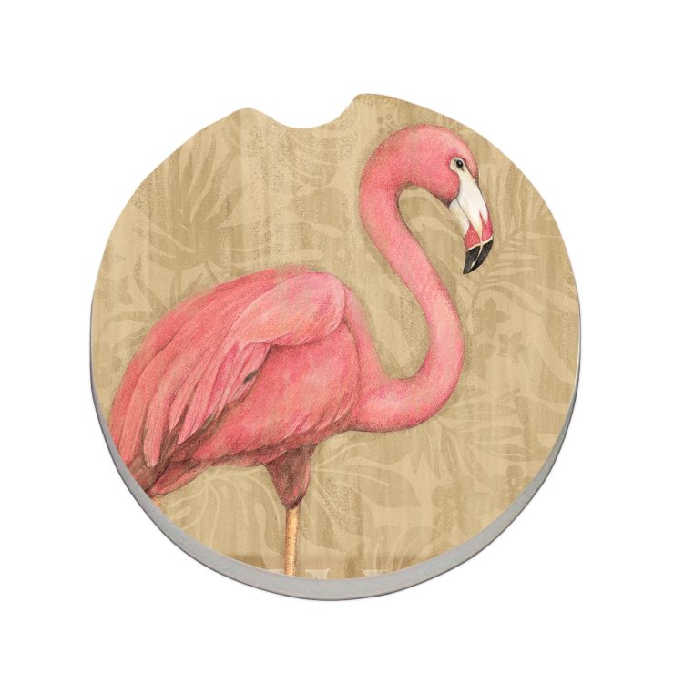 A photo of the Flamingo At Rest Car Coaster product