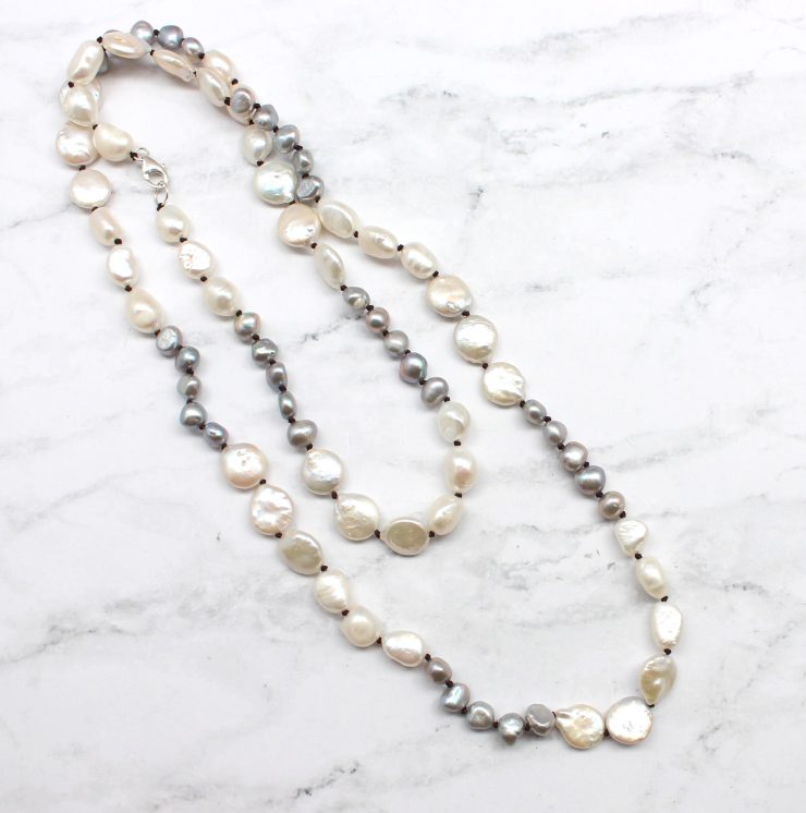 A photo of the Two Tone  Pearl Necklace product