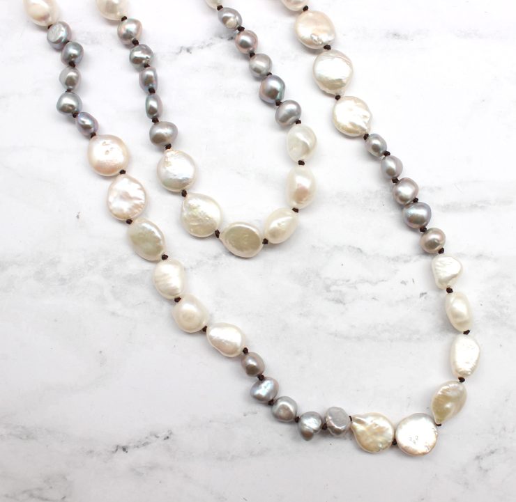 A photo of the Two Tone  Pearl Necklace product