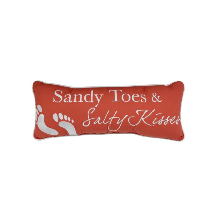 A photo of the Sandy Toes & Salty Kisses Pillow product