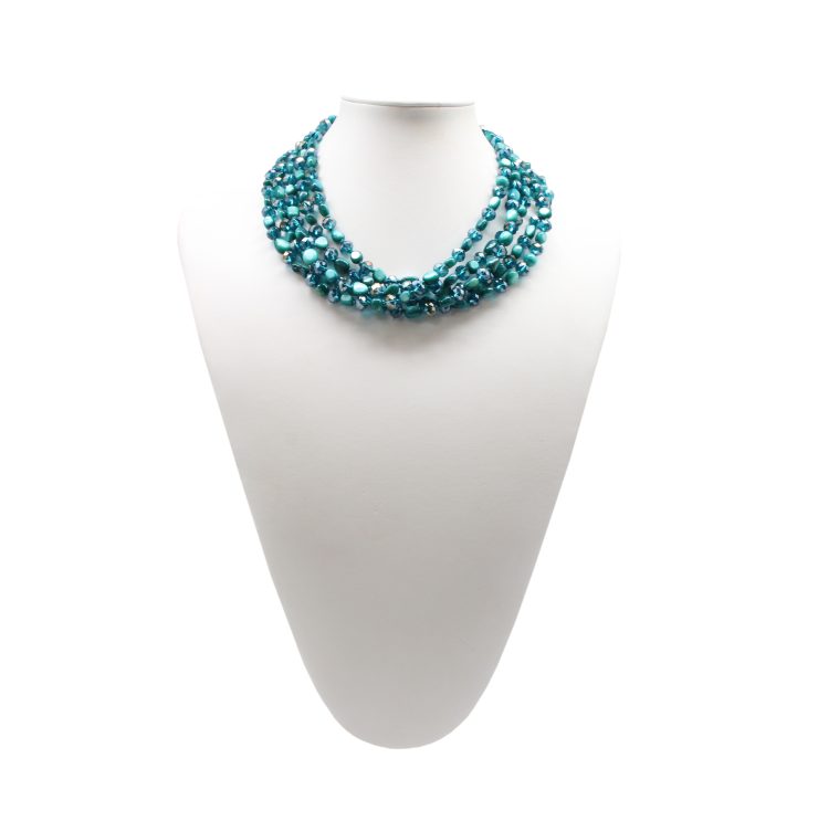 A photo of the Beaded Layers Necklace product