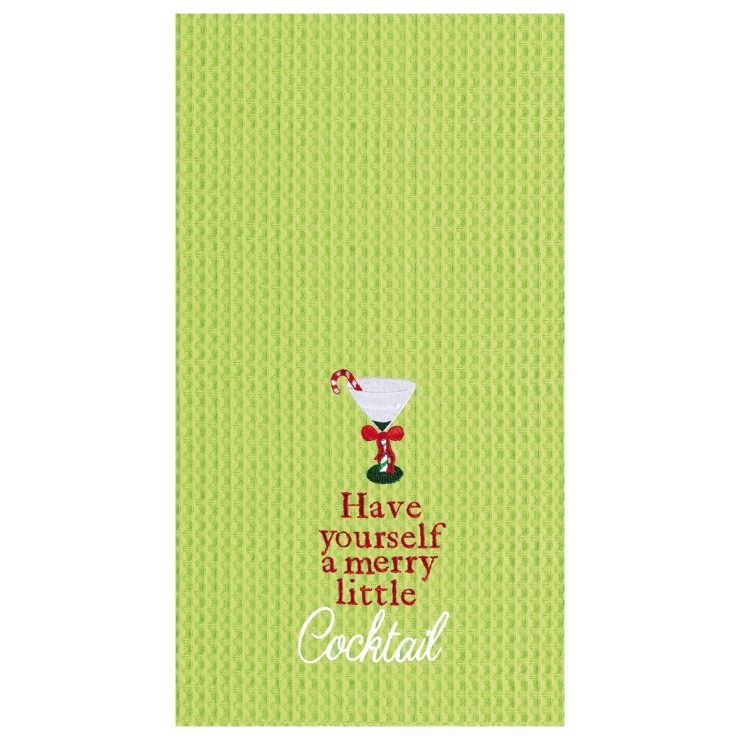 A photo of the Merry Little Cocktail  Kitchen Towel product