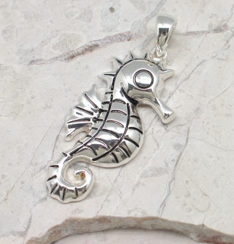A photo of the Large Seahorse Pendant product