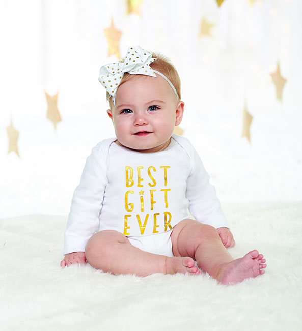 A photo of the Best Gift Ever Crawler & Headband Set product