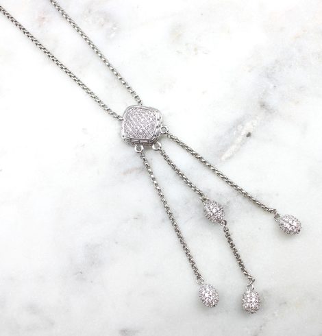 A photo of the Fire Ball Drops Necklace product