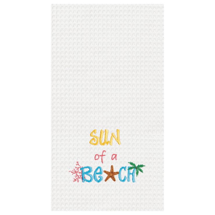 A photo of the "Sun of a Beach" Kitchen Towel product
