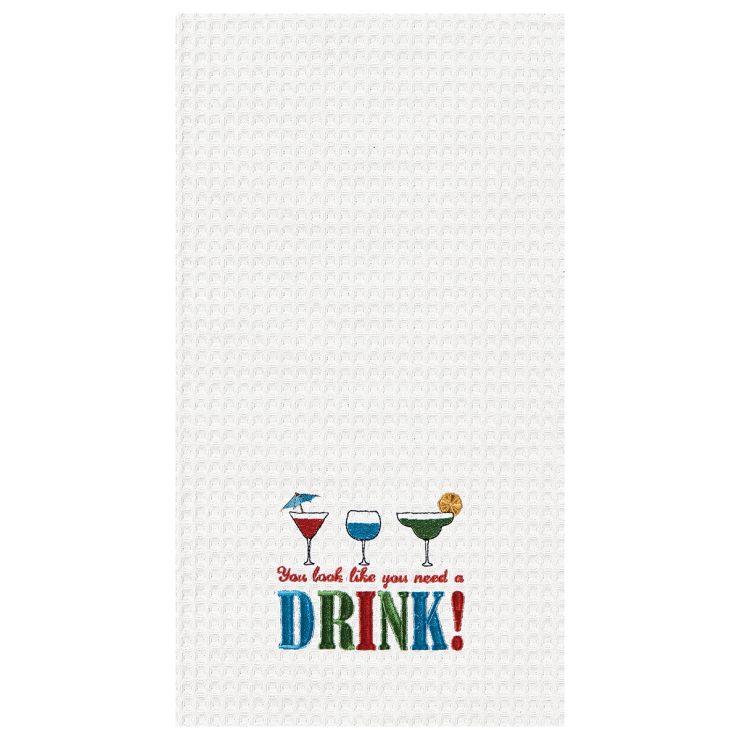 A photo of the "You Look Like You Need a Drink" Kitchen Towel product