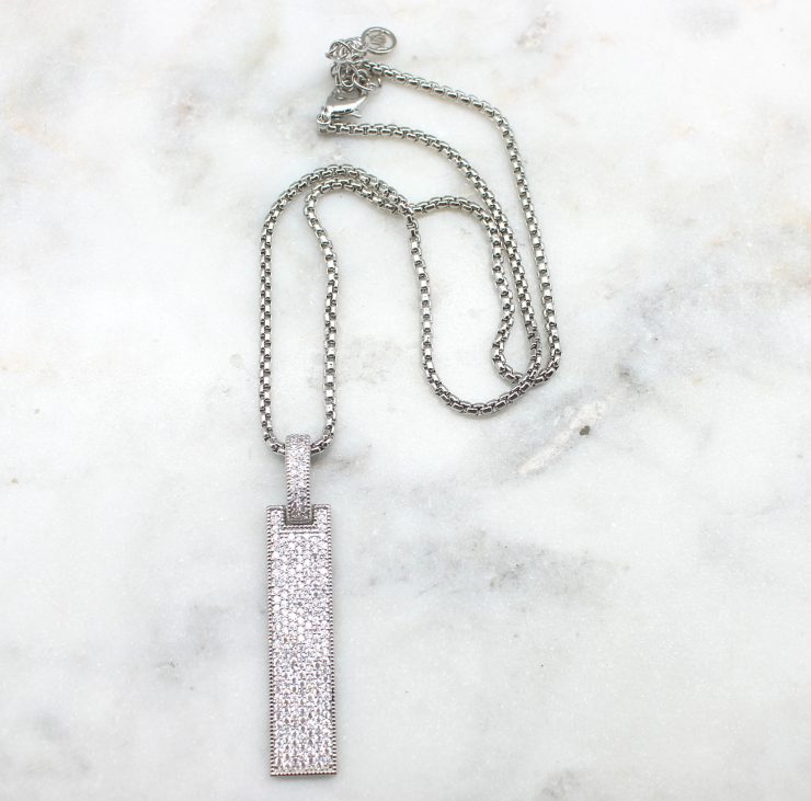 A photo of the Bar Drop Necklace product