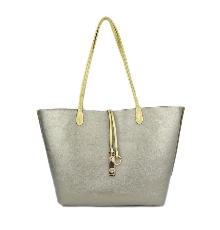 A photo of the Gold & Silver Reversible Tote product