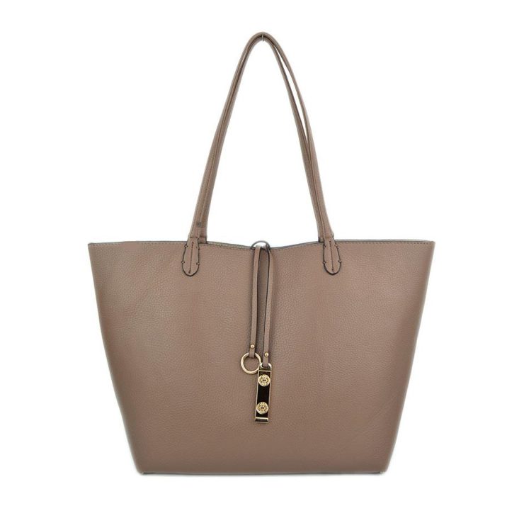 A photo of the Khaki & Beige Reversible Tote product