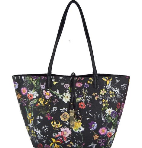 A photo of the Tropical Garden & White Reversible Tote product