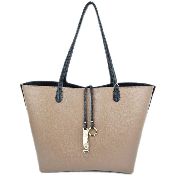 A photo of the Black & Khaki Reversible Tote product