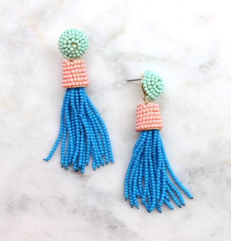 A photo of the Post Sea Beads Earrings product