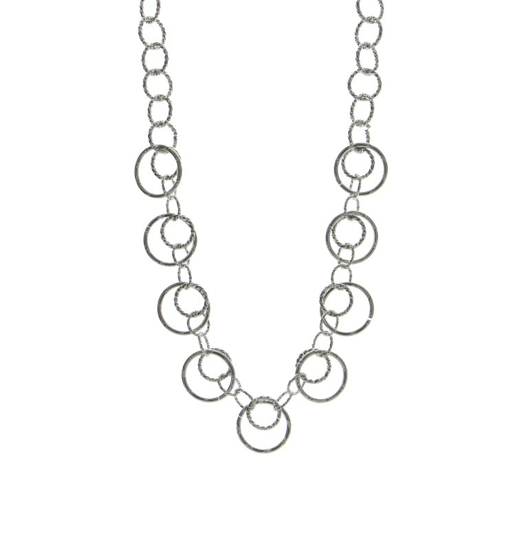 A photo of the Crystal Layers Necklace product