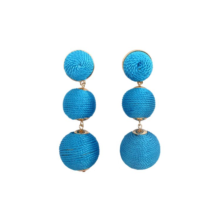 A photo of the Post Thread Ball Earrings product