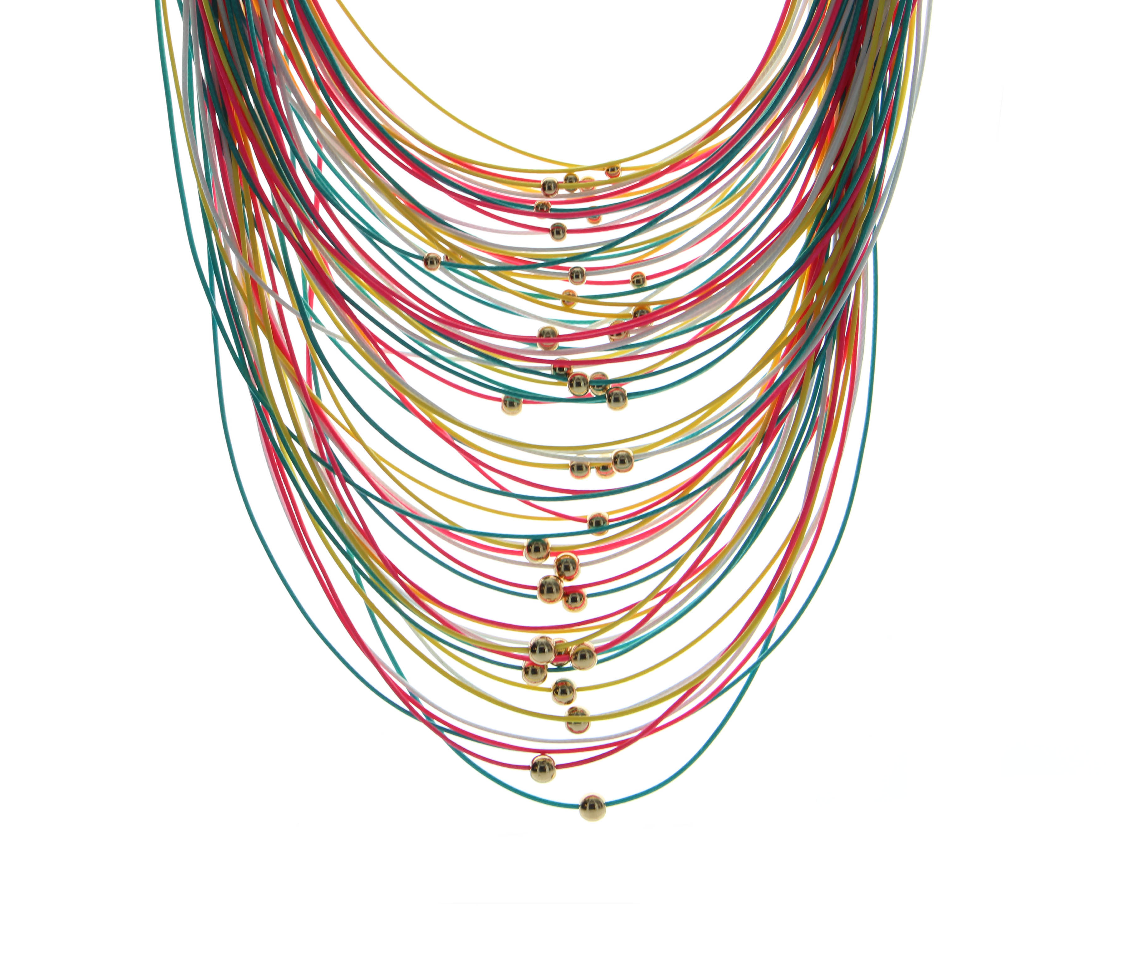 Long Rainbow Strings Necklace Best of Everything Online Shopping