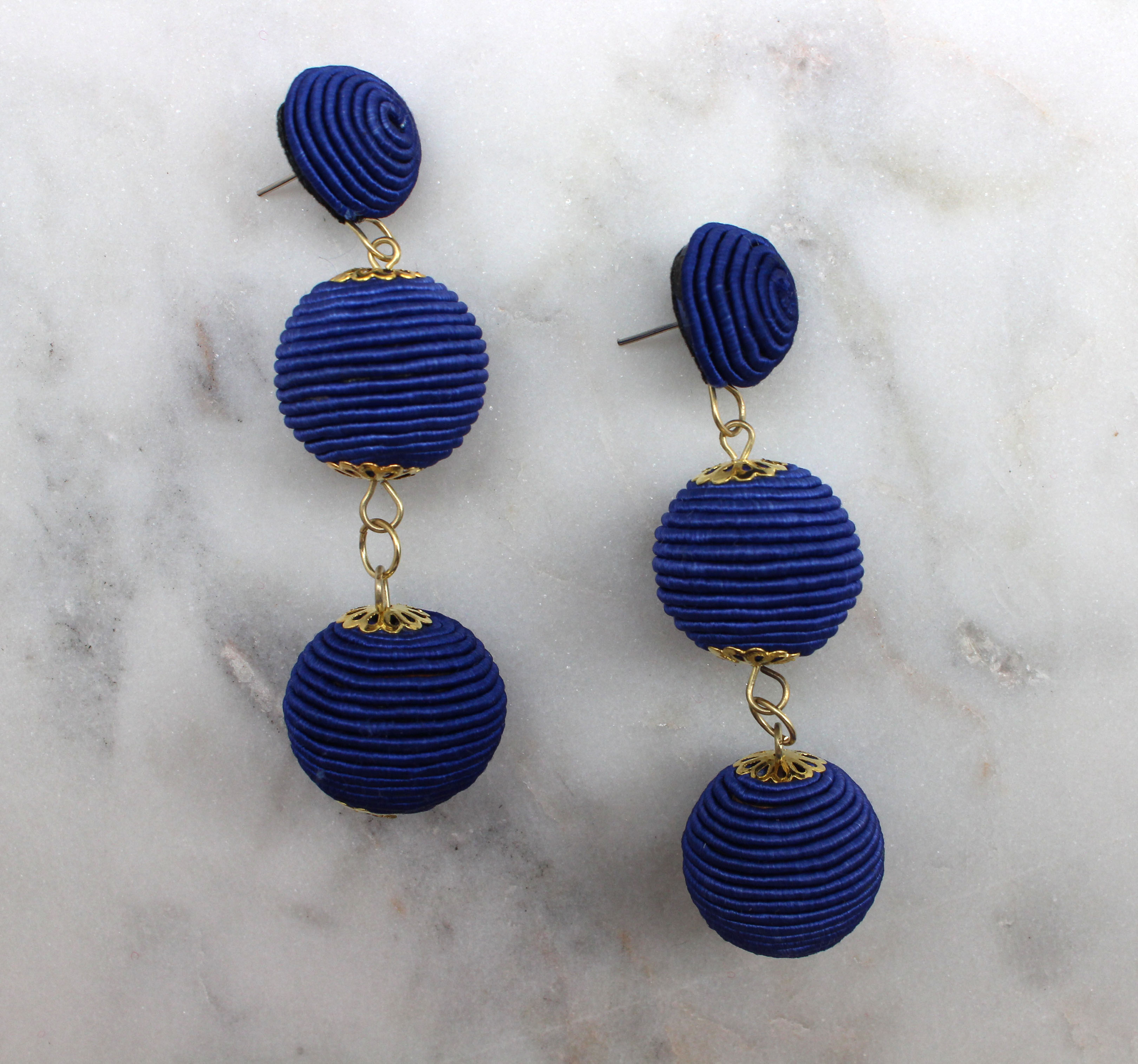 Thread Wrap Ball Earrings Best of Everything Online Shopping