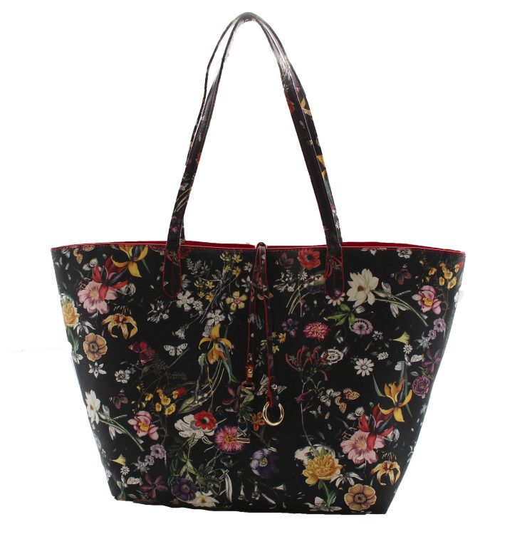 A photo of the Tropical Garden & Red Reversible Tote product