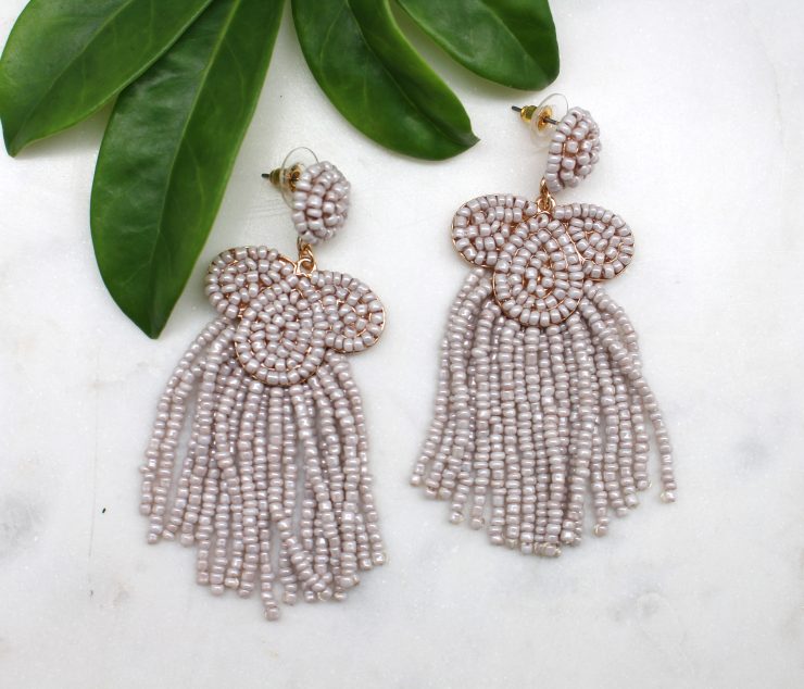 A photo of the Blossoming Beaded Earrings product