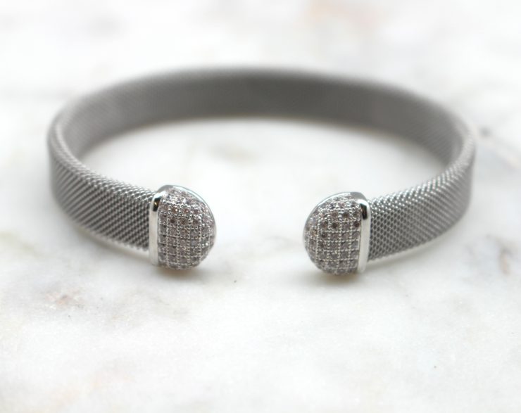 A photo of the Open Rhinestone Cuff product