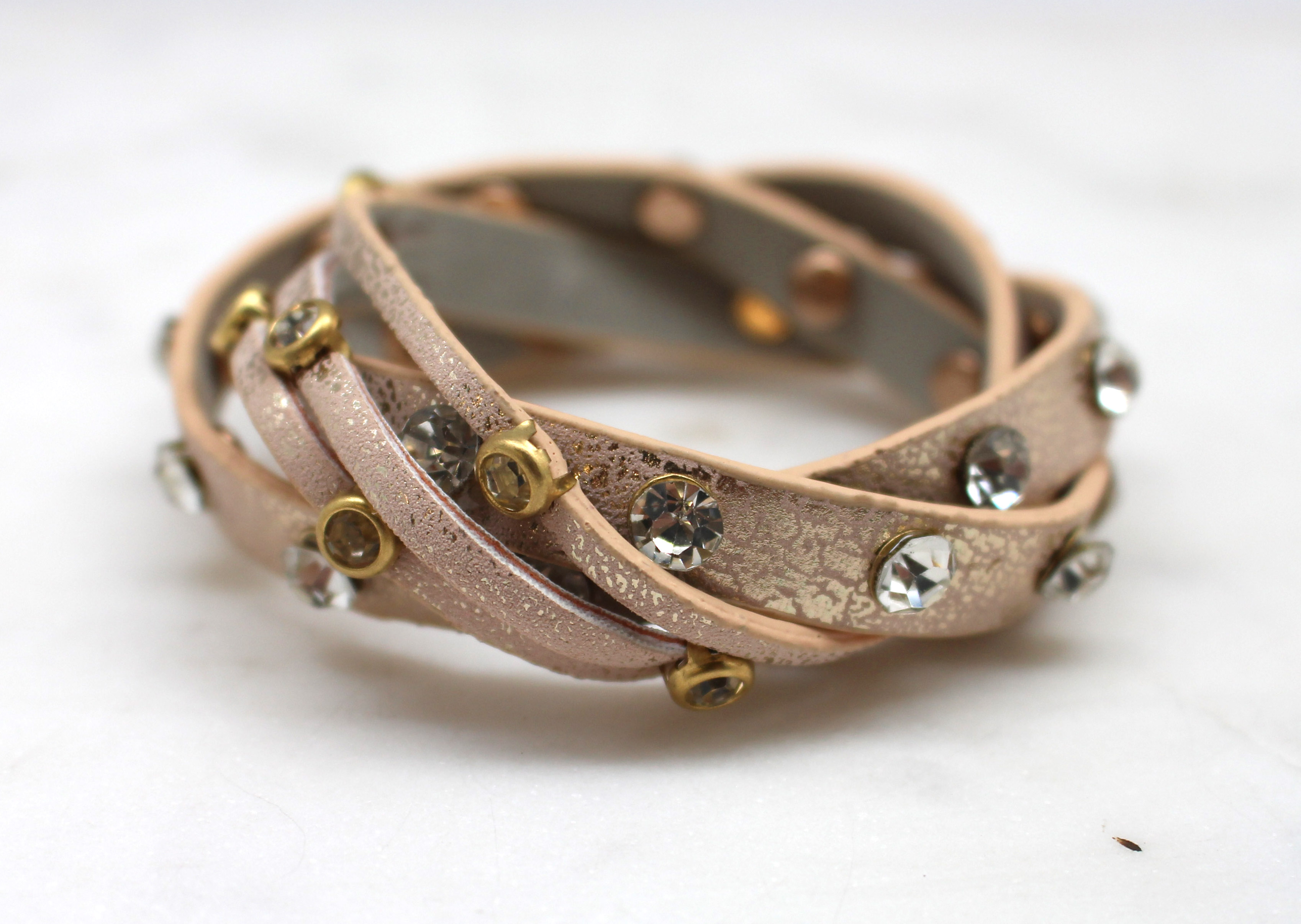 Studded Rhinestone Wrap Bracelet - Best of Everything | Online Shopping