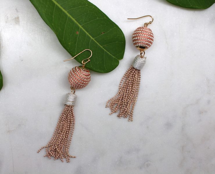 A photo of the Tantalizing Tassel Earrings product