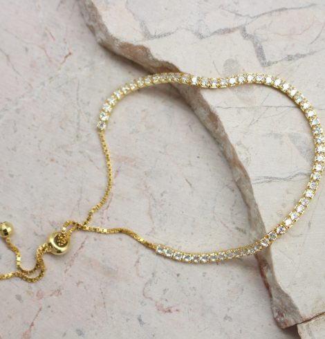 A photo of the Adjustable Rhinestone Bracelet product