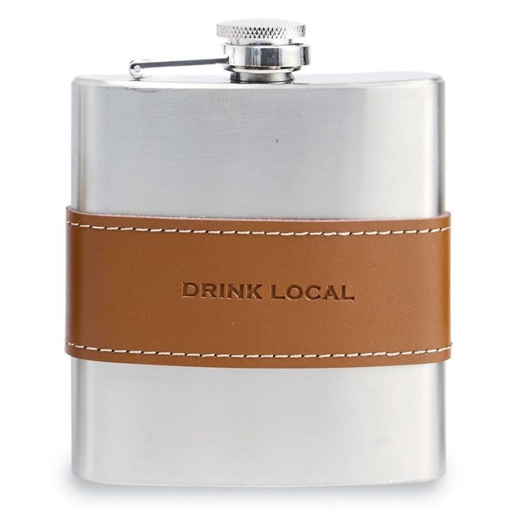 A photo of the Leather Band Flask product